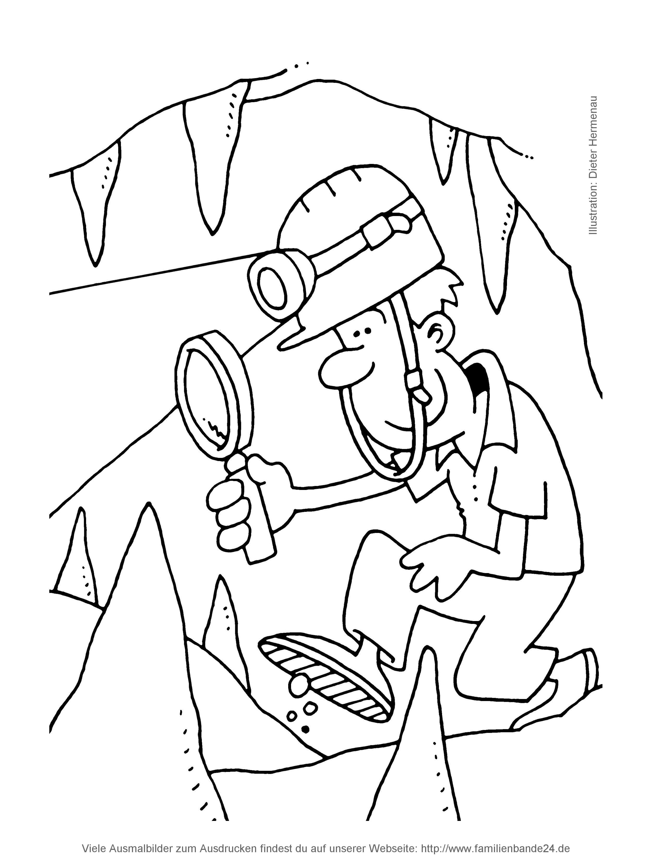 Illustration Ausmalbilder: Berufe