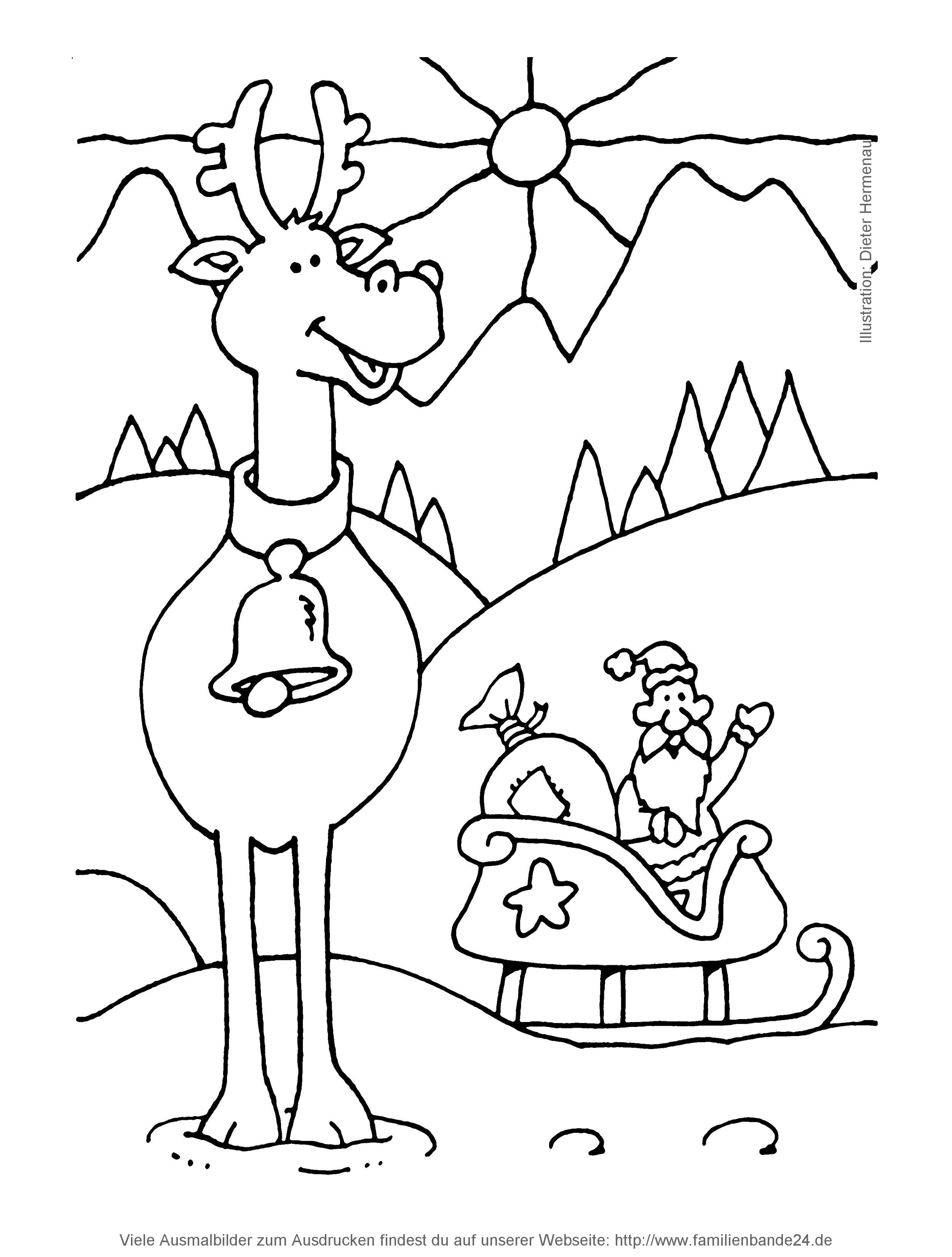 Illustration Ausmalbilder: Weihnachten