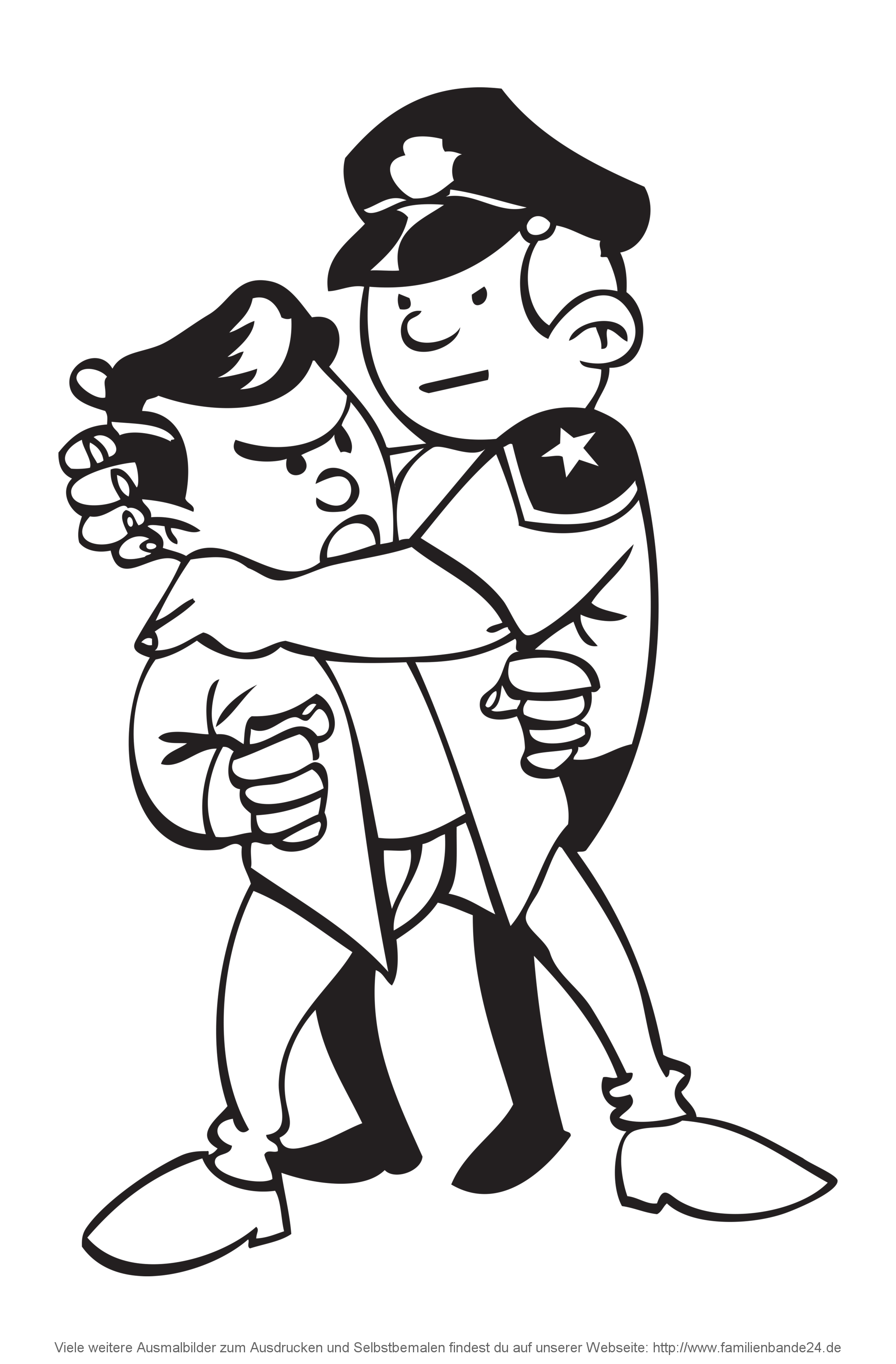 Illustration Ausmalbilder: Berufe
